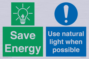 Save Energy - Use natural light when possible